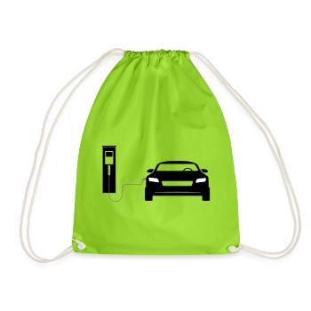 Charging station - Drawstring Bag - neon green - Front