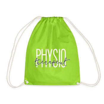 Stilvolles Design für Physiotherapeut - Turnbeutel - Neongrün - Vorne