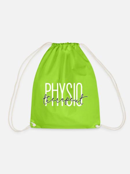 Stylish design for physiotherapist - Drawstring Bag - neon green