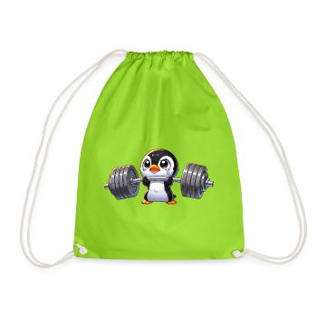 Entraînement d’haltères d’entraînement de pingouin fort - Sac de sport léger - vert néon - Devant