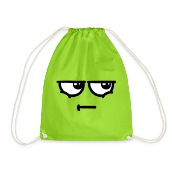 not amused - Drawstring Bag - neon green - Front