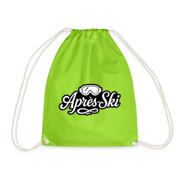 Après-ski ski goggles Piste - Drawstring Bag - neon green - Front