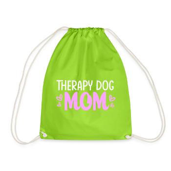 Therapiehund - Turnbeutel - Neongrün - Vorne