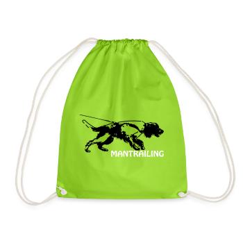 Springer spaniel mantrailing - Drawstring Bag - neon green - Front