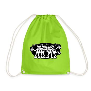Bière du groupe d’amis du marié - Sac de sport léger - vert néon - Devant