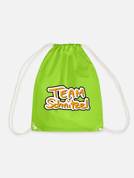 Team Schnitzel - Turnbeutel - Neongrün
