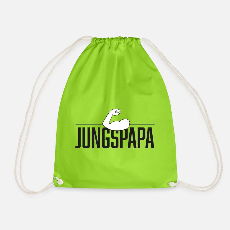 Jungspapa Power - Turnbeutel - Neongrün