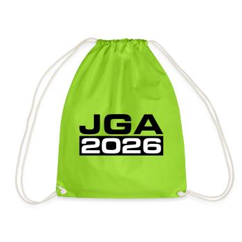 Jga 2026 Bachelor Party - Drawstring Bag - neon green - Front