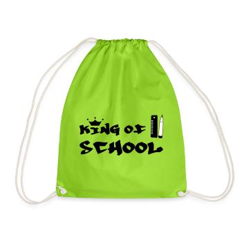 König der Freizeit: Stadtkönig der Schule - Turnbeutel - Neongrün - Vorne