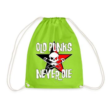 Old Punks Never Die - Turnbeutel - Neongrün - Vorne