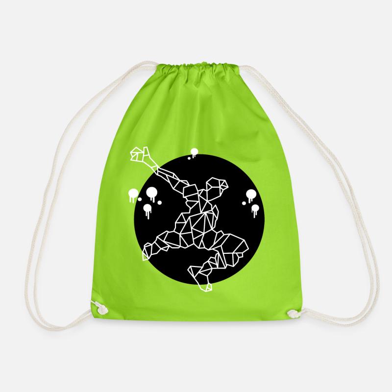 Sport - black - Drawstring Bag - neon green
