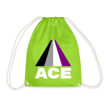 Asexuell, Asexualität, Ass - Turnbeutel - Neongrün - Vorne
