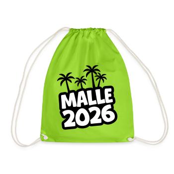 Malle 2026 - Drawstring Bag - neon green - Front