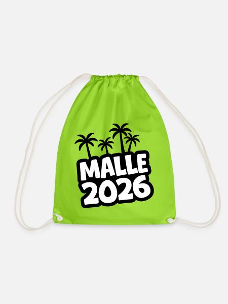 Malle 2026 - Turnbeutel - Neongrün