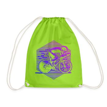 Vélo de route parfait pour tous les vélos de route - Sac de sport léger - vert néon - Devant