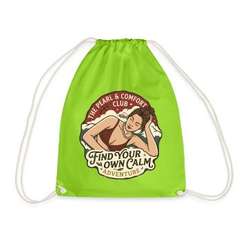 Retro Girl Club von Frieden und Abenteuer - Turnbeutel - Neongrün - Vorne