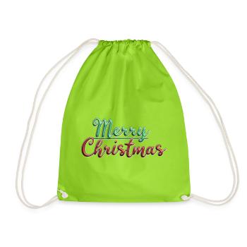 Merry Christmas - Sac de sport léger - vert néon - Devant