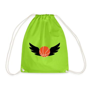 Basketball / Basketball / Basktet-Ball / Sports - Drawstring Bag - neon green - Front