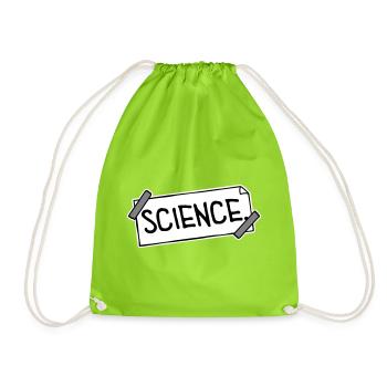 Science Science Statement Nerd Education Saying - Drawstring Bag - neon green - Front