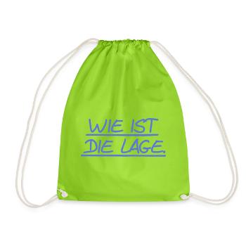Wie ist die Lage? - Turnbeutel - Neongrün - Vorne