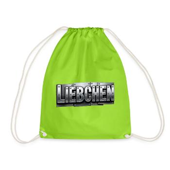 Liebchen – Typographie avec charme - Métal - Sac de sport léger - vert néon - Devant