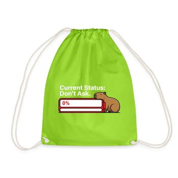 Capybara Fatigué Batterie Vide Humour - Sac de sport léger - vert néon - Devant