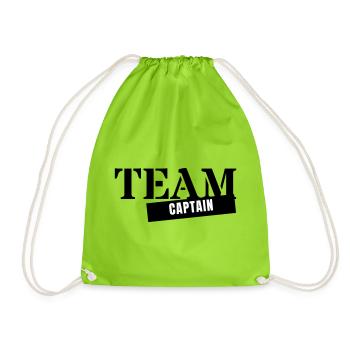 Team Captain - Kapitän Coach Trainer Gruppe Chef - Drawstring Bag - neon green - Front