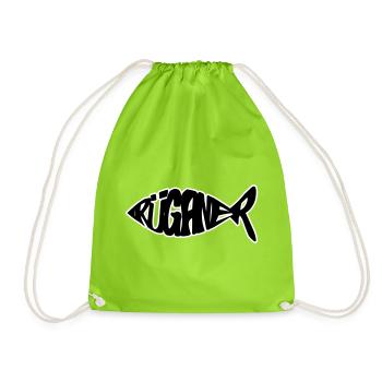 Rüganer Fisch - Turnbeutel - Neongrün - Vorne