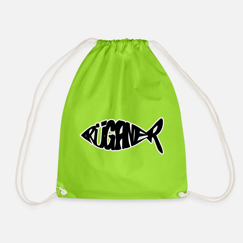 Rüganer Fisch - Turnbeutel - Neongrün