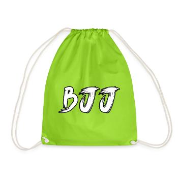 BJJ Weißer Gürtel – Jiu Jitsu Rang Design - Turnbeutel - Neongrün - Vorne