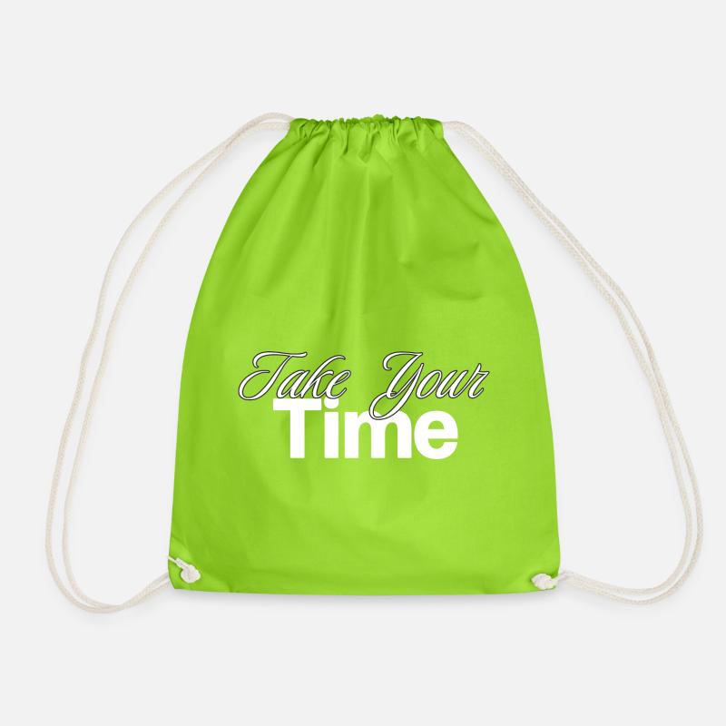 Take Your Time Design - Turnbeutel - Neongrün