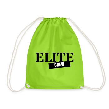 Elite Crew - Team Group Party Squad Member - Drawstring Bag - neon green - Front