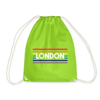 LONDON Urbaner Regenbogen - Turnbeutel - Neongrün - Vorne