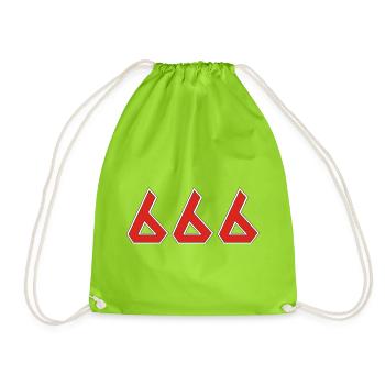 666 - Turnbeutel - Neongrün - Vorne