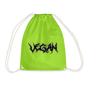 VEGAN (Black Metal) - Sac de sport léger - vert néon - Devant