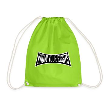 Connaissez vos droits Activisme Justice Liberté - Sac de sport léger - vert néon - Devant