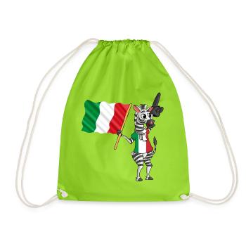 Italiens Zebra - Sac de sport léger - vert néon - Devant