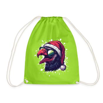 Harpie oiseau Noël drôle d’aigle - Sac de sport léger - vert néon - Devant