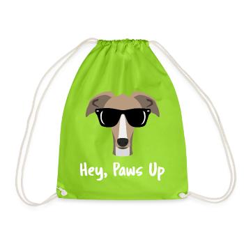 Hey Paws Up Greyhound Cool Dog Sonnenbrille - Turnbeutel - Neongrün - Vorne