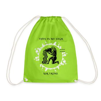 Mon signe Verseau - Sac de sport léger - vert néon - Devant