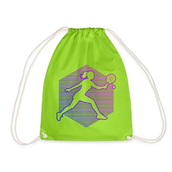 Padel Accessories Design for Padel Learning to Play Fans - Drawstring Bag - neon green - Front