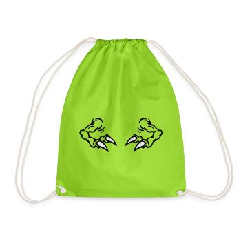 Previous T-Rex - Drawstring Bag - neon green - Front