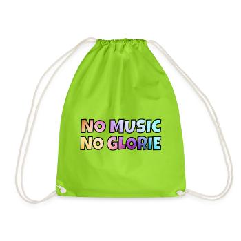Pas de musique, pas de gloire. Pour les mélomanes * - Sac de sport léger - vert néon - Devant
