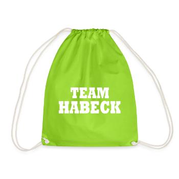 Team habeck - Turnbeutel - Neongrün - Vorne
