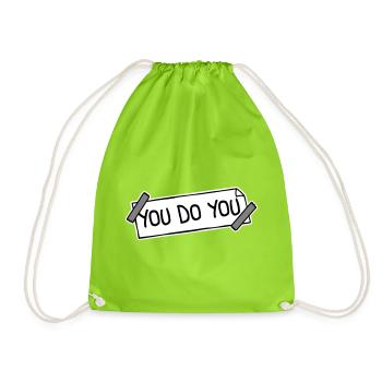 Tu fais ton drôle Confiance en toi Logo de la liberté - Sac de sport léger - vert néon - Devant