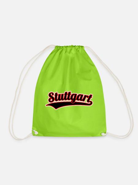 Stuttgart Sport Schriftzug - Turnbeutel - Neongrün