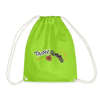 Think Positive  - Turnbeutel - Neongrün - Vorne