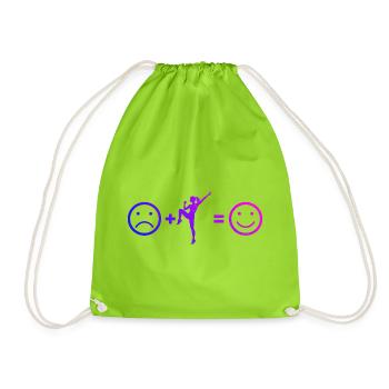 Cardio-Workout Geschenk für eine Aerobic-Trainerin - Turnbeutel - Neongrün - Vorne