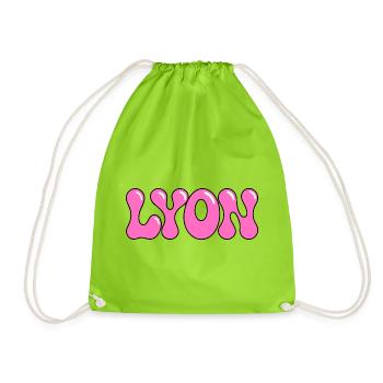 Lyon Fluid Pink Blasen - Turnbeutel - Neongrün - Vorne