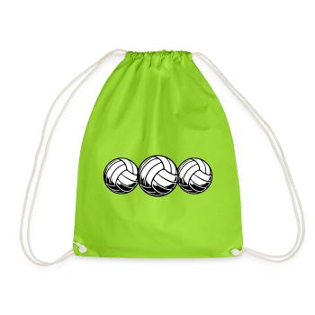 Équipe de volley-ball - Sac de sport léger - vert néon - Devant